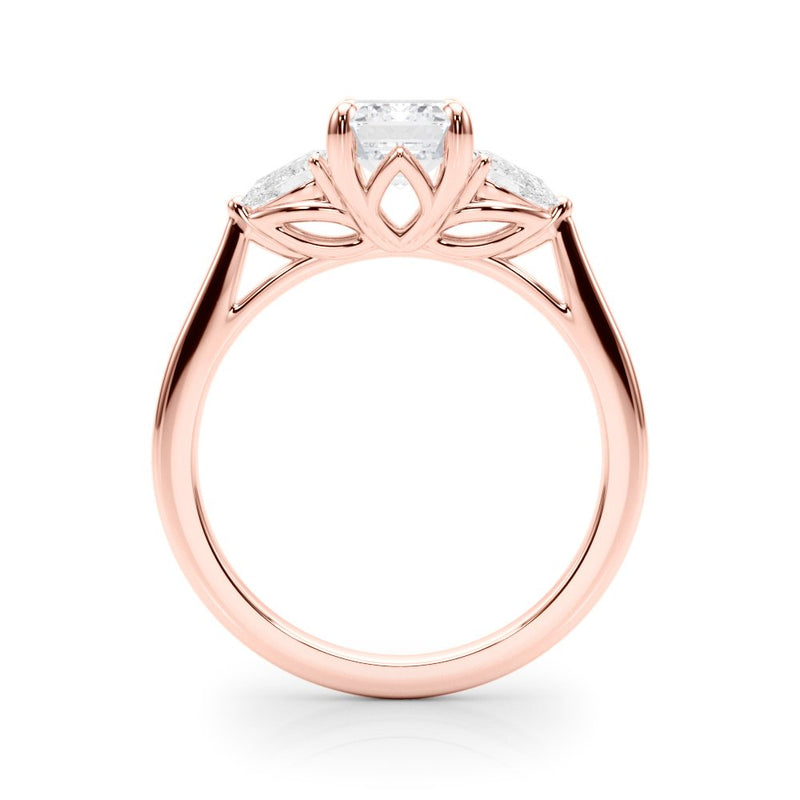 Marae Emerald Cut Three Stone Engagement Ring