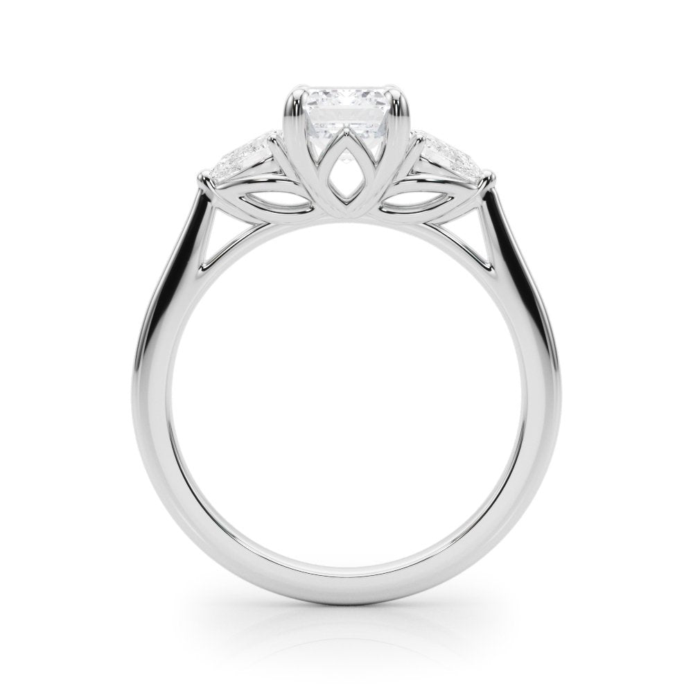 Marae Round Single Row Engagement Ring In 14k White Gold