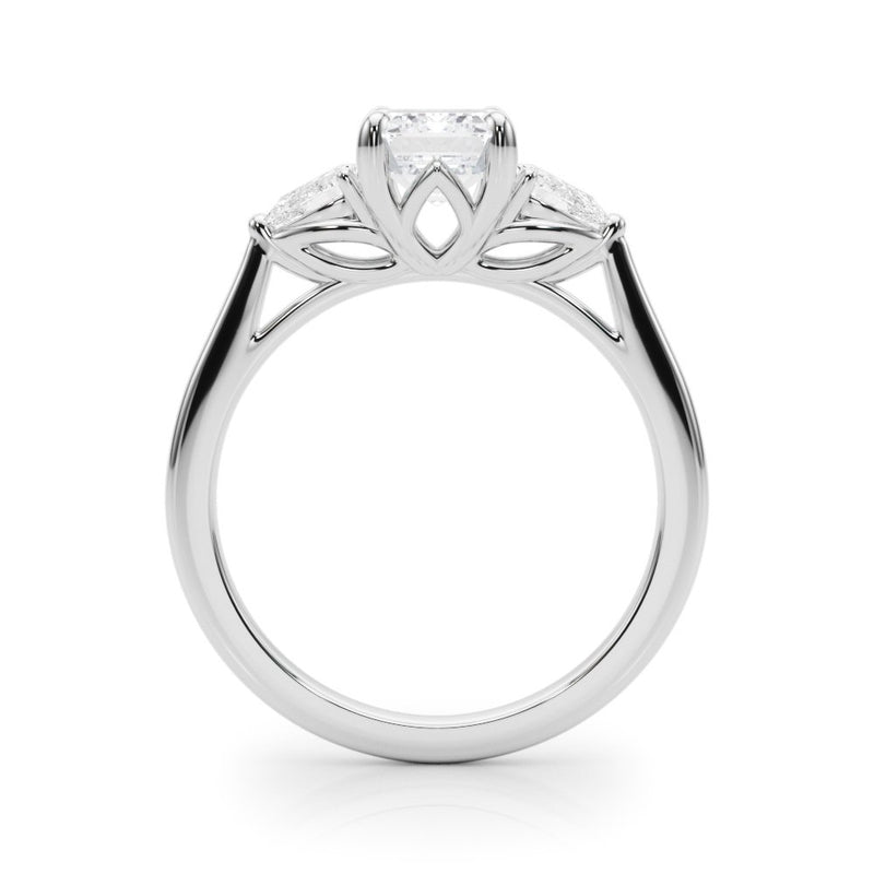 Marae Emerald Cut Three Stone Engagement Ring