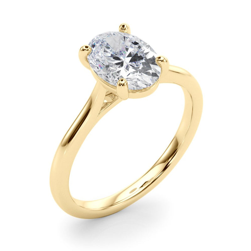 Dina Oval Solitaire Engagement Ring