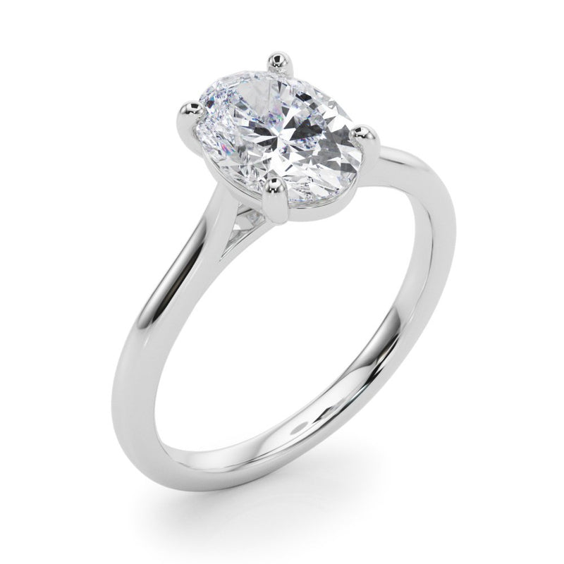 Dina Oval Solitaire Engagement Ring