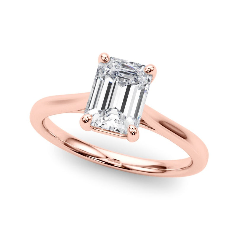 Cleo Emerald Cut Solitaire Engagement Ring