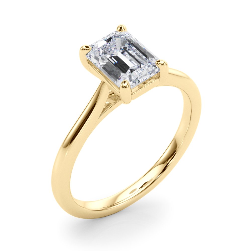 Cleo Emerald Cut Solitaire Engagement Ring