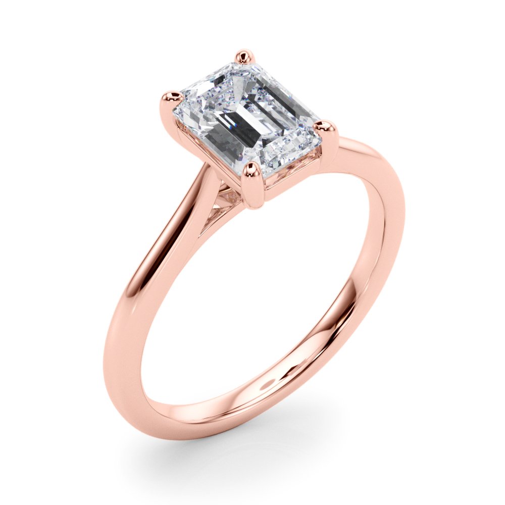 Cleo Emerald Cut Solitaire Engagement Ring