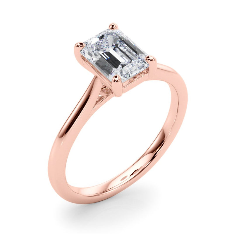 Cleo Emerald Cut Solitaire Engagement Ring