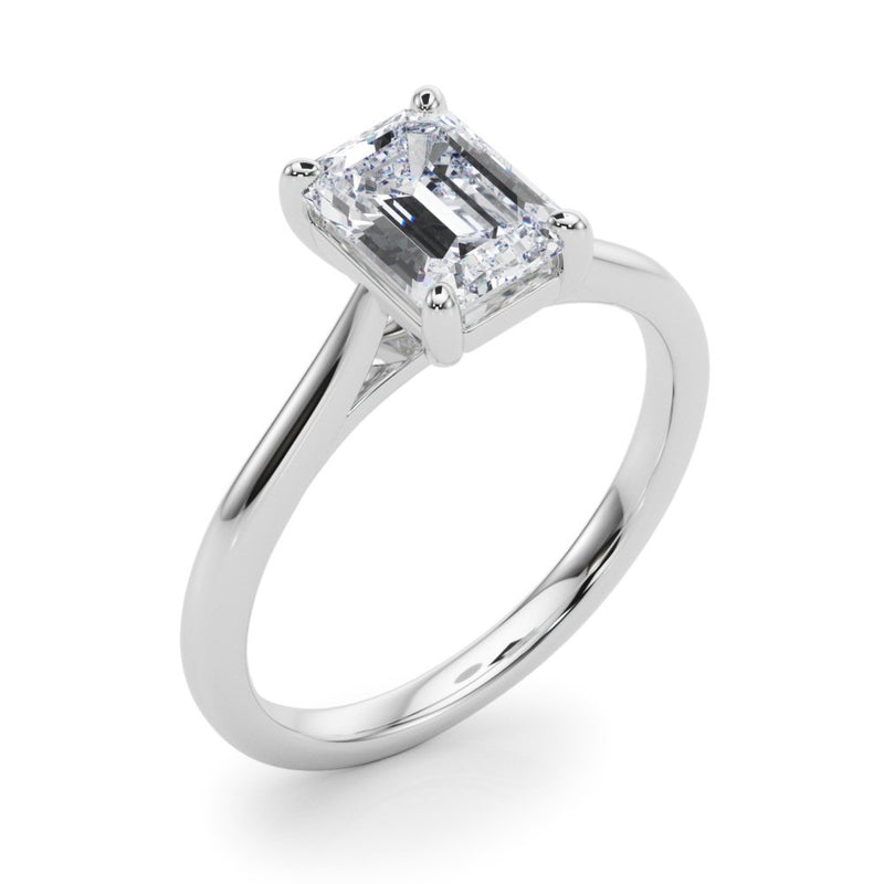 Cleo Emerald Cut Solitaire Engagement Ring