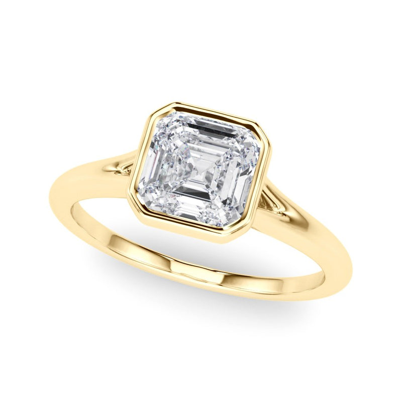 Selma Asscher Cut Solitaire Engagement Ring