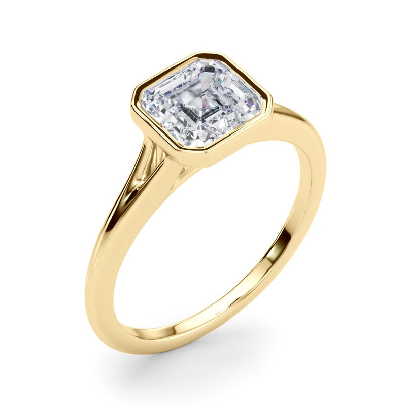 Selma Asscher Cut Solitaire Engagement Ring