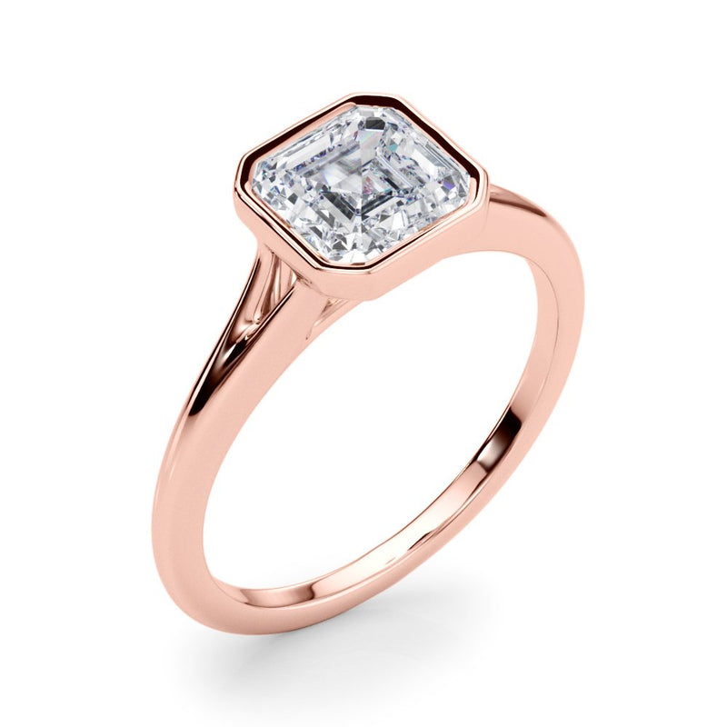Selma Asscher Cut Solitaire Engagement Ring