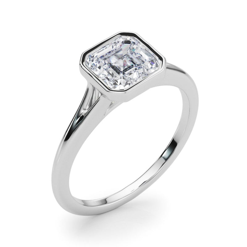 Selma Asscher Cut Solitaire Engagement Ring