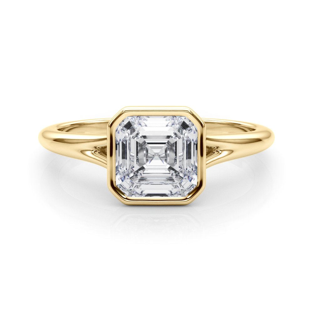 Selma Asscher Cut Solitaire Engagement Ring