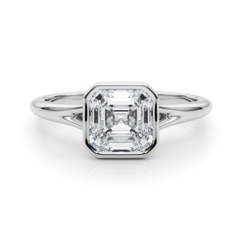 Selma Asscher Cut Solitaire Engagement Ring