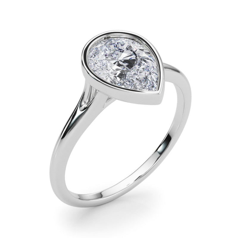 Sasha Pear Solitaire Engagement Ring