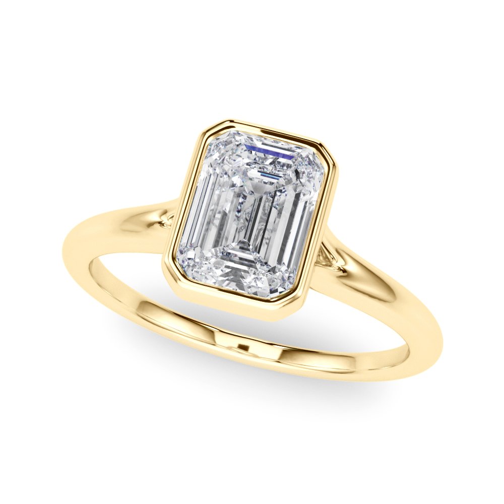 Pia Emerald Cut Solitaire Engagement Ring