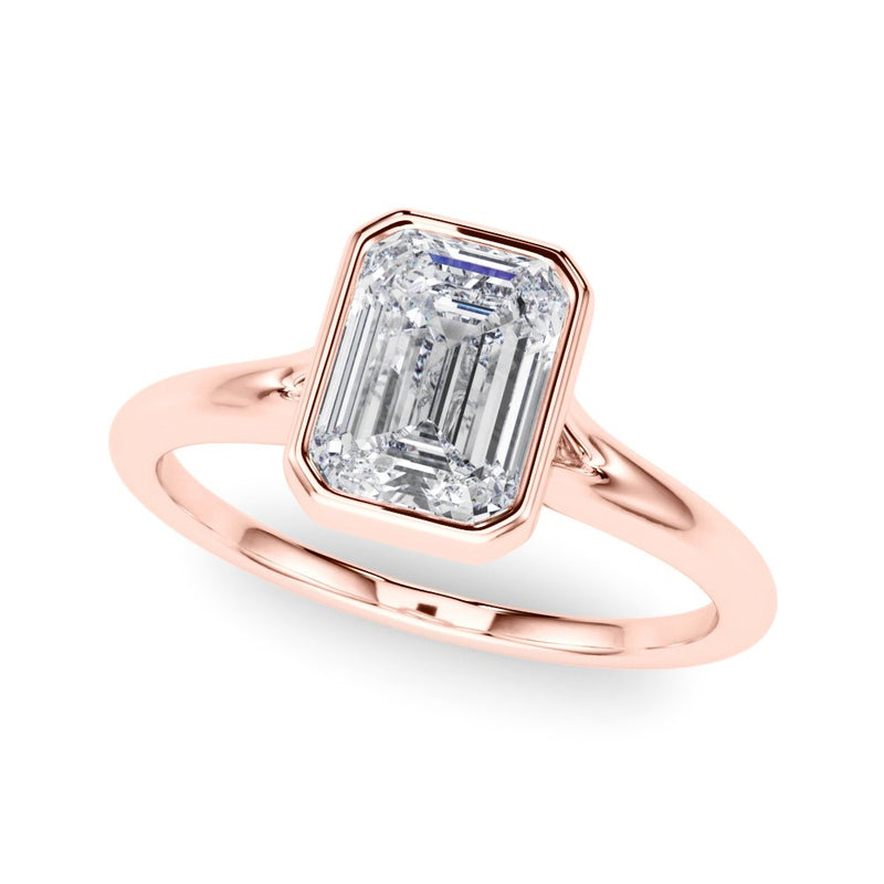 Pia Emerald Cut Solitaire Engagement Ring