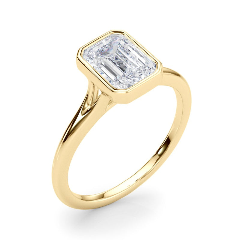 Pia Emerald Cut Solitaire Engagement Ring