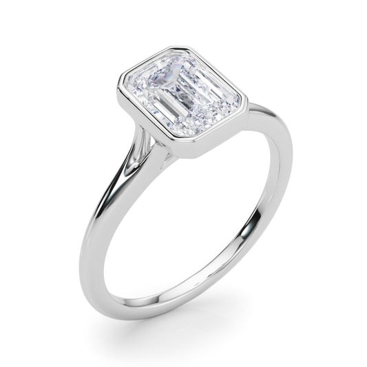 Pia Emerald Cut Solitaire Engagement Ring