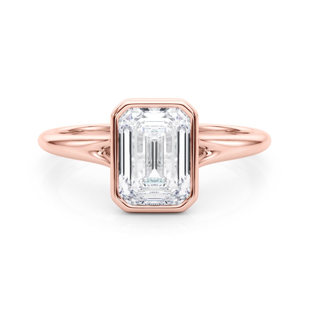 Pia Emerald Cut Solitaire Engagement Ring