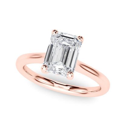 Lia Emerald Cut Solitaire Engagement Ring
