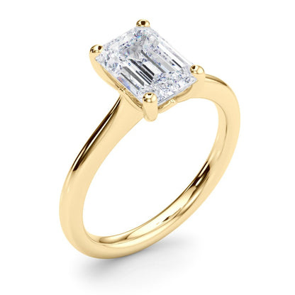 Lia Emerald Cut Solitaire Engagement Ring