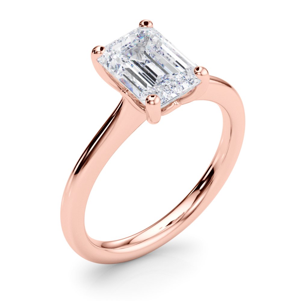 Lia Emerald Cut Solitaire Engagement Ring