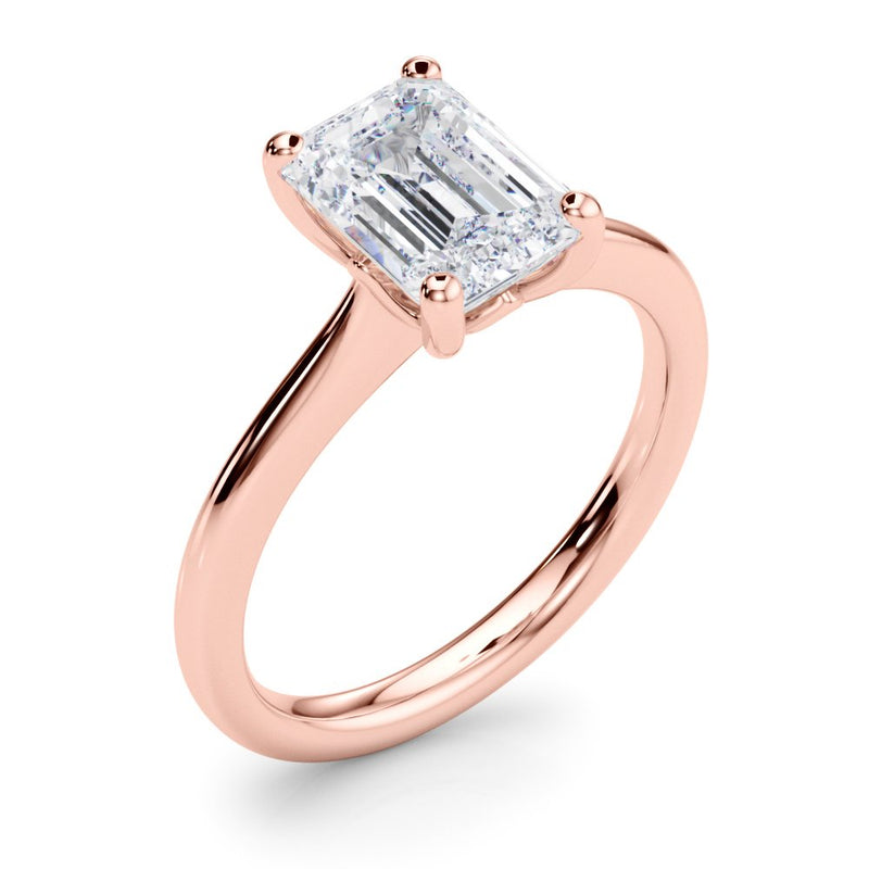 Lia Emerald Cut Solitaire Engagement Ring