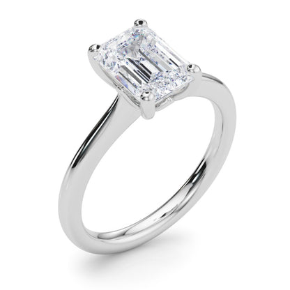 Lia Emerald Cut Solitaire Engagement Ring