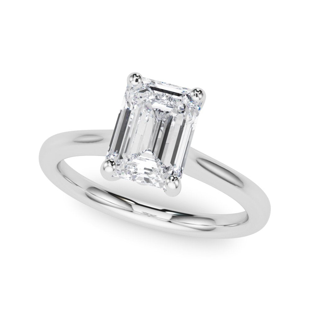Lia Emerald Cut Solitaire Engagement Ring