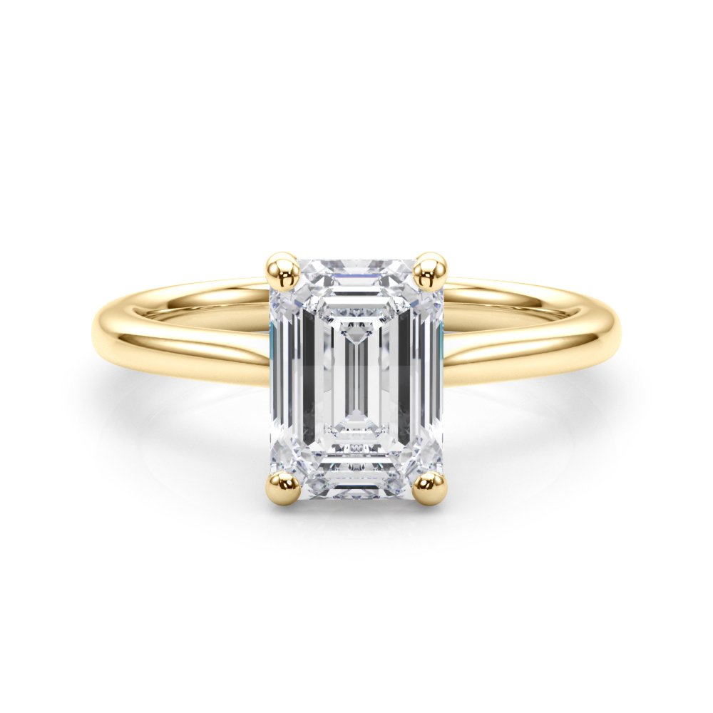 Lia Emerald Cut Solitaire Engagement Ring