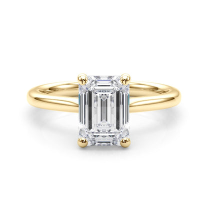 Lia Emerald Cut Solitaire Engagement Ring