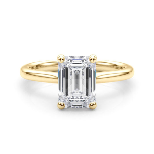 Lia Emerald Cut Solitaire Engagement Ring