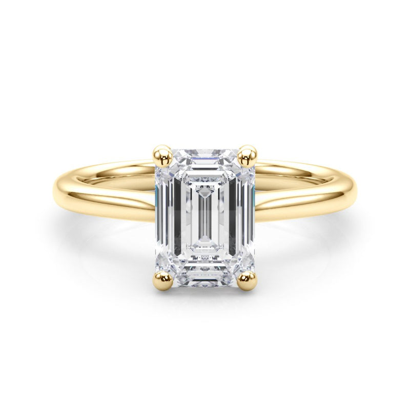Lia Emerald Cut Solitaire Engagement Ring