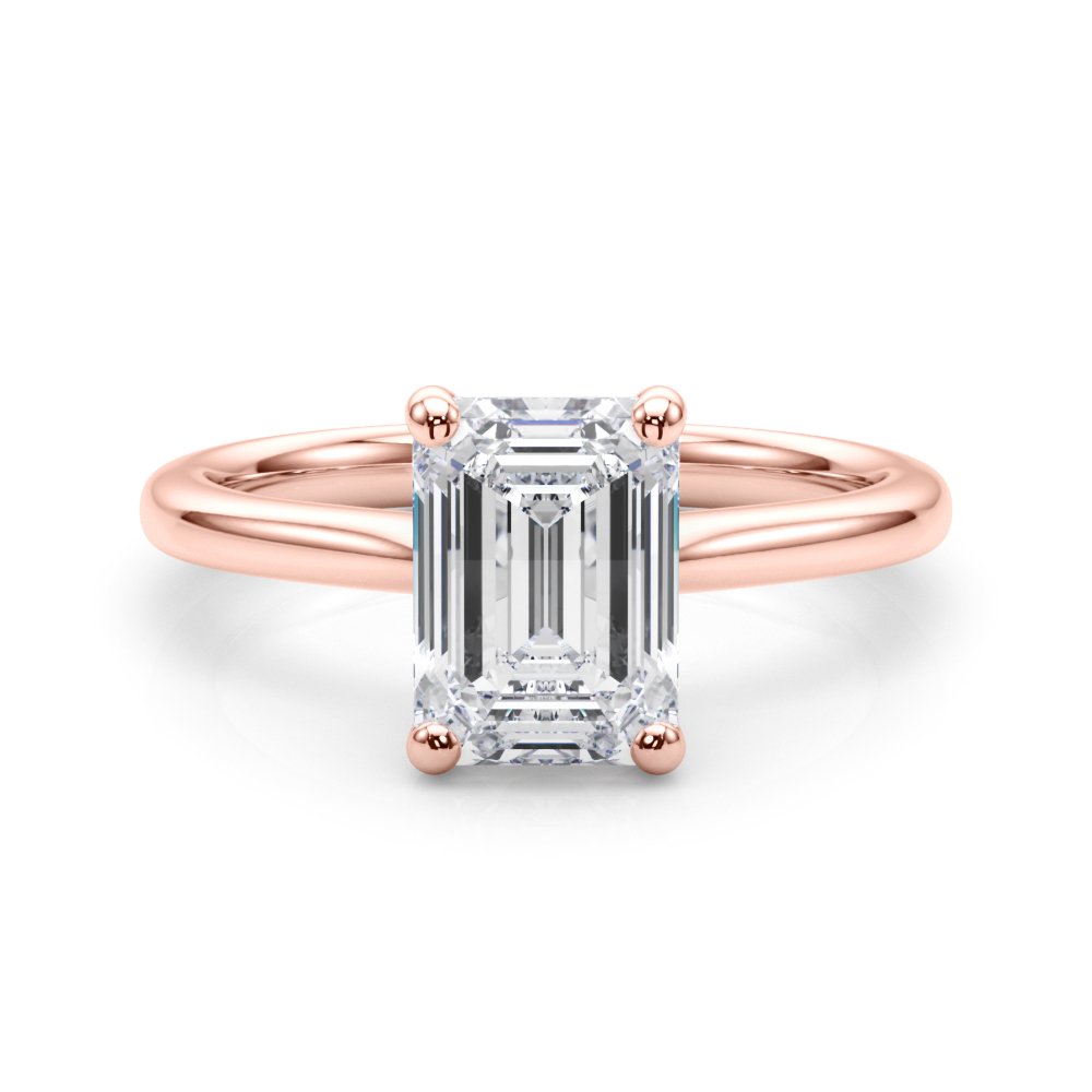 Lia Emerald Cut Solitaire Engagement Ring