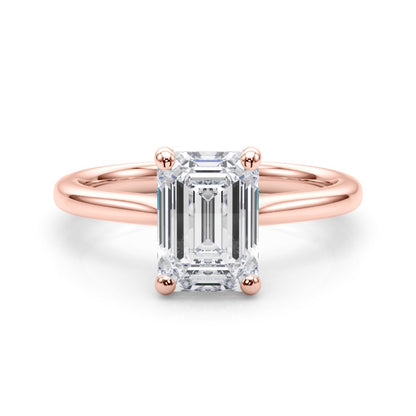 Lia Emerald Cut Solitaire Engagement Ring