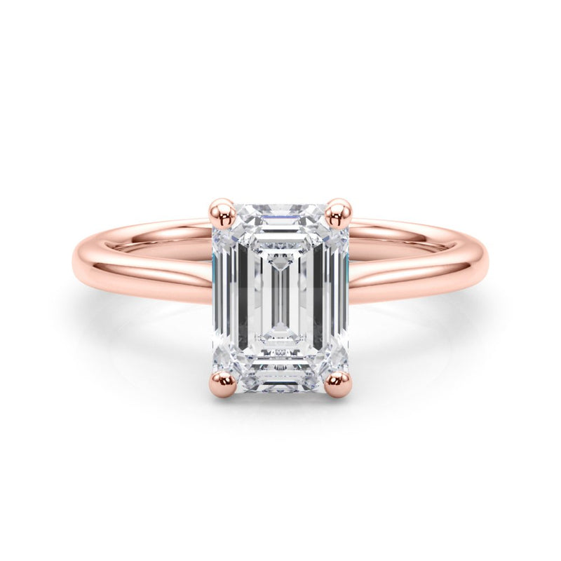 Lia Emerald Cut Solitaire Engagement Ring