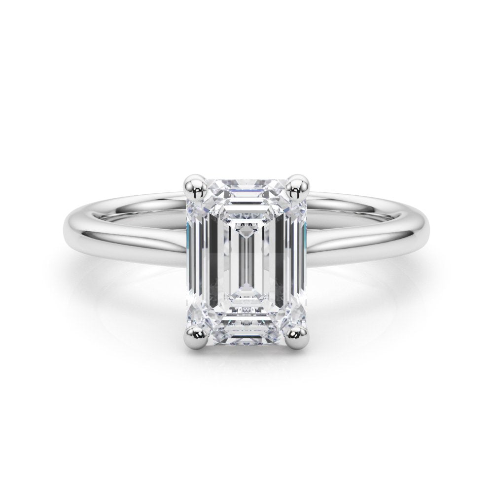 Lia Emerald Cut Solitaire Engagement Ring