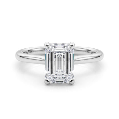 Lia Emerald Cut Solitaire Engagement Ring