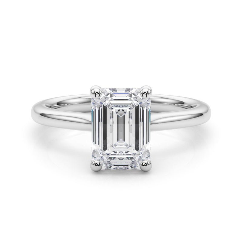 Lia Emerald Cut Solitaire Engagement Ring