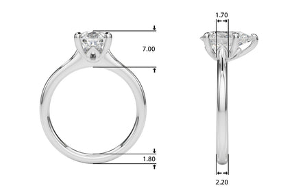 Nora Pear Solitaire Engagement Ring