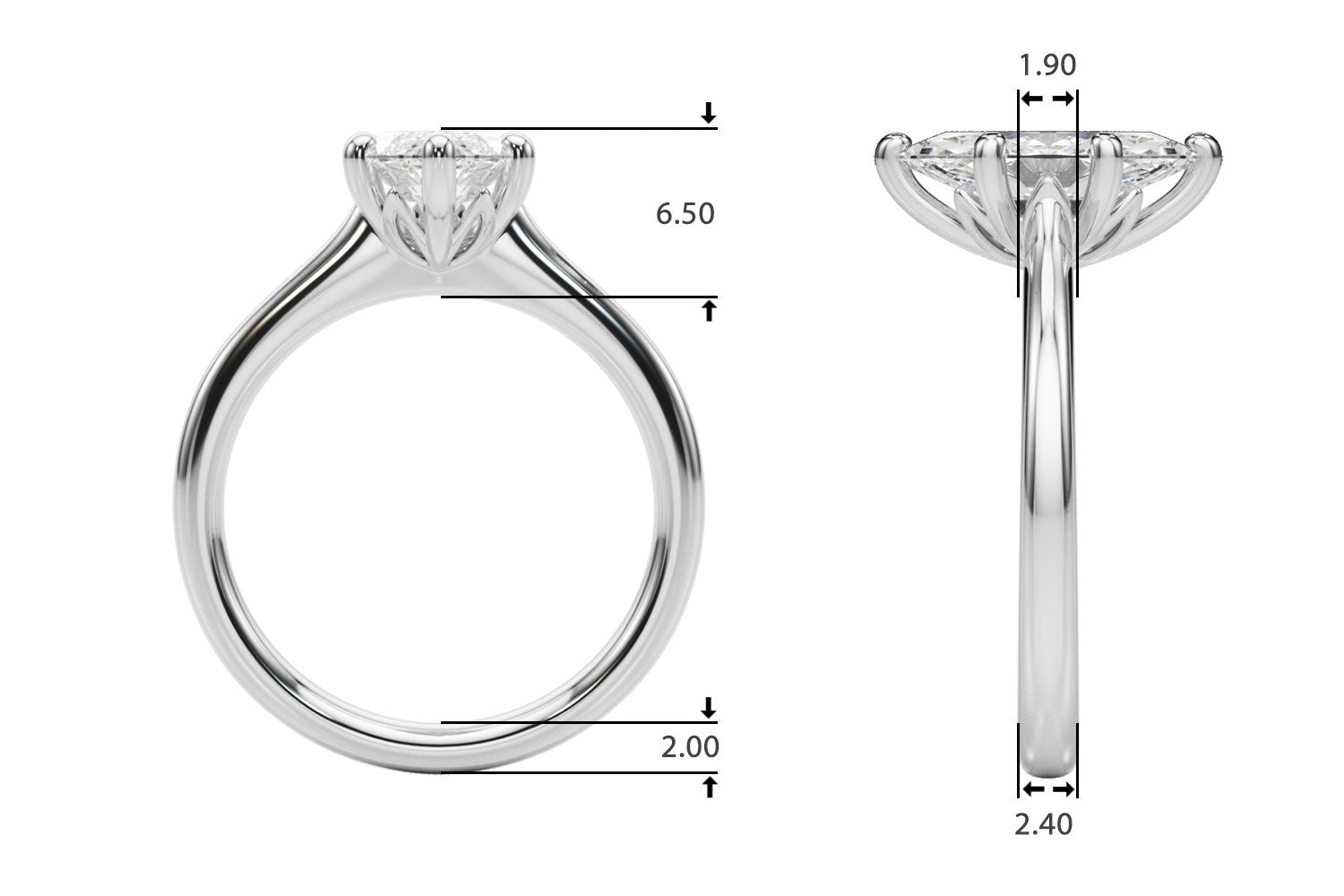 Lola Marquise Solitaire Engagement Ring