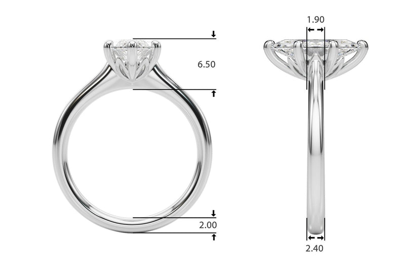 Lola Marquise Solitaire Engagement Ring