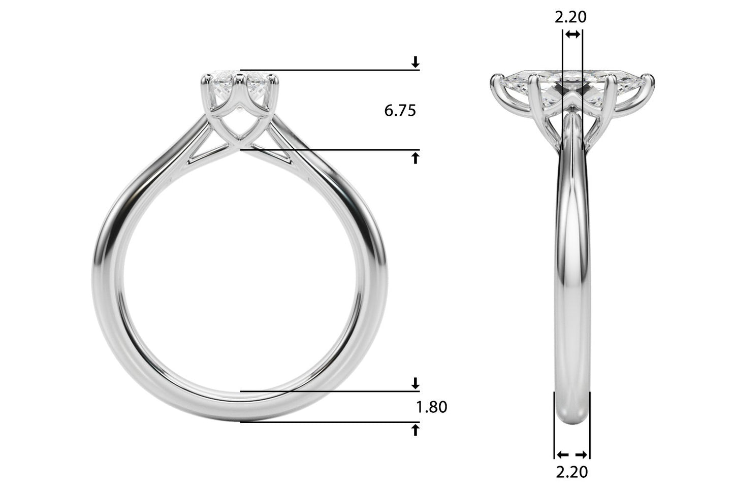 Mila Marquise Solitaire Engagement Ring