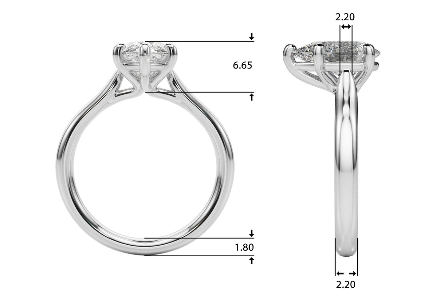 Maya Pear Solitaire Engagement Ring