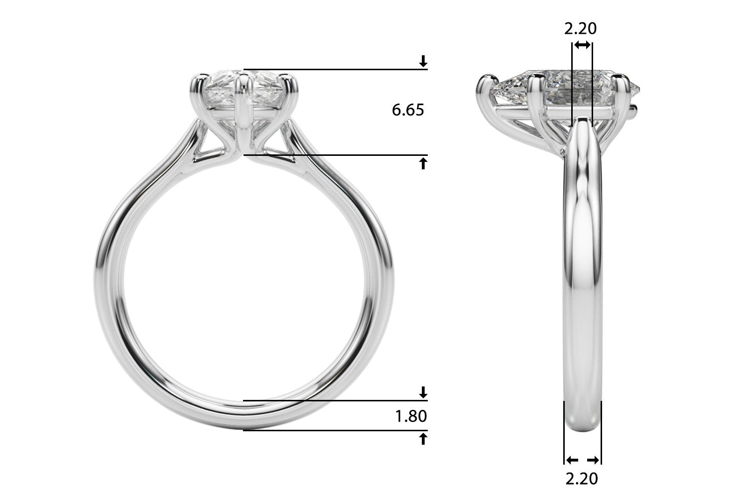 Maya Pear Solitaire Engagement Ring