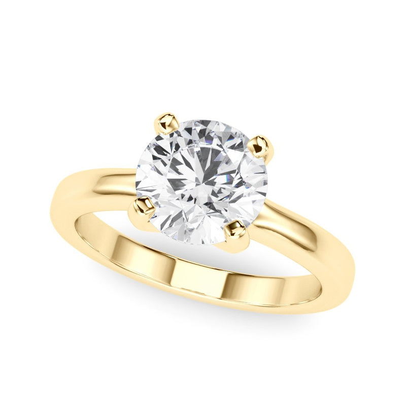 Rose Round Solitaire Engagement Ring
