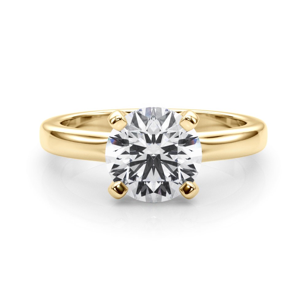 Rose Round Solitaire Engagement Ring