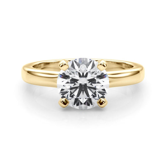 Rose Round Solitaire Engagement Ring