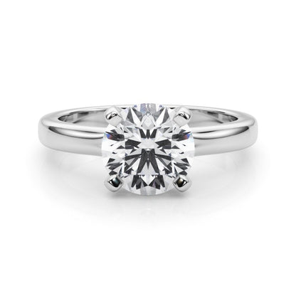 Rose Round Solitaire Engagement Ring