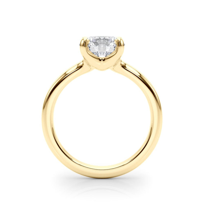 Rose Round Solitaire Engagement Ring