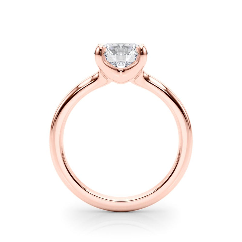 Rose Round Solitaire Engagement Ring
